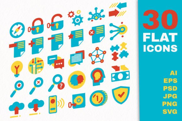 Business Technology Flat Icons: A Designer's Review of Graphics