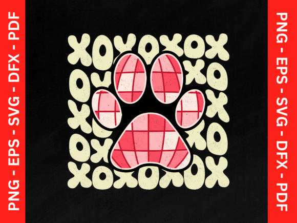 Dog Valentine XOXO Svg Graphics for T-Shirt Designs