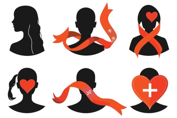 Leukemia Awareness Brush Stroke Ribbon: Graphics & Illustrations for Publishers