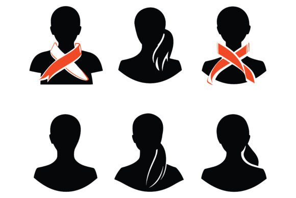 Leukemia Awareness Day Silhouette Ribbon Graphics and Illustrations